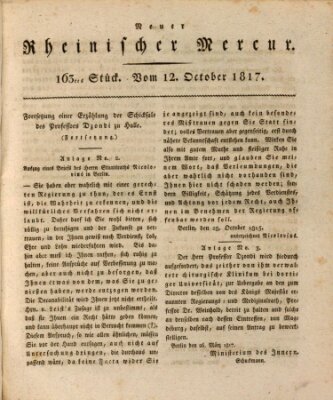 Neuer rheinischer Merkur (Rheinischer Merkur) Sonntag 12. Oktober 1817