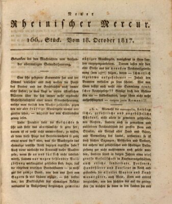 Neuer rheinischer Merkur (Rheinischer Merkur) Samstag 18. Oktober 1817