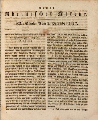 Neuer rheinischer Merkur (Rheinischer Merkur) Dienstag 2. Dezember 1817