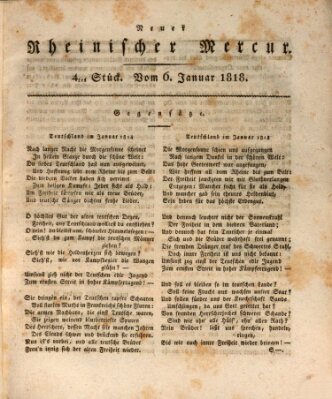 Neuer rheinischer Merkur (Rheinischer Merkur) Dienstag 6. Januar 1818