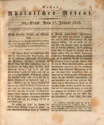 Neuer rheinischer Merkur (Rheinischer Merkur) Samstag 17. Januar 1818