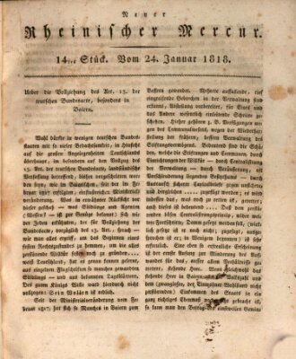 Neuer rheinischer Merkur (Rheinischer Merkur) Samstag 24. Januar 1818