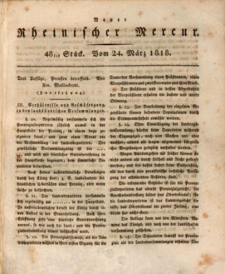 Neuer rheinischer Merkur (Rheinischer Merkur) Dienstag 24. März 1818