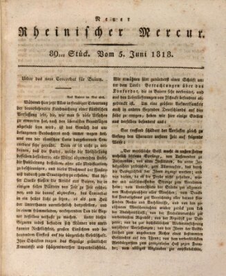 Neuer rheinischer Merkur (Rheinischer Merkur) Freitag 5. Juni 1818