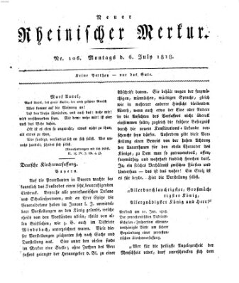 Neuer rheinischer Merkur (Rheinischer Merkur) Montag 6. Juli 1818