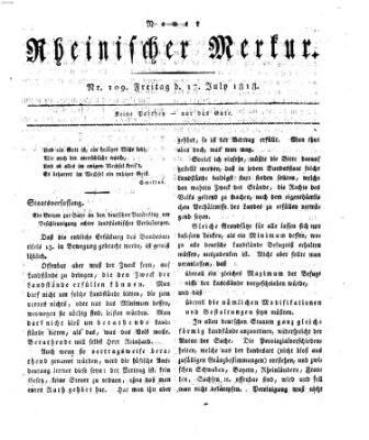 Neuer rheinischer Merkur (Rheinischer Merkur) Freitag 17. Juli 1818