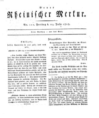 Neuer rheinischer Merkur (Rheinischer Merkur) Freitag 24. Juli 1818