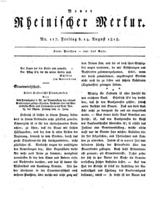 Neuer rheinischer Merkur (Rheinischer Merkur) Freitag 14. August 1818