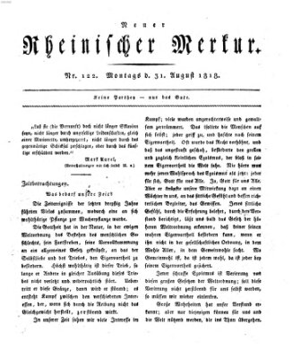 Neuer rheinischer Merkur (Rheinischer Merkur) Montag 31. August 1818