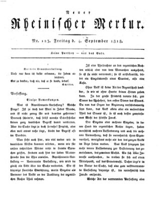 Neuer rheinischer Merkur (Rheinischer Merkur) Freitag 4. September 1818