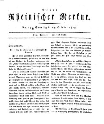 Neuer rheinischer Merkur (Rheinischer Merkur) Sonntag 18. Oktober 1818