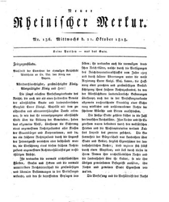 Neuer rheinischer Merkur (Rheinischer Merkur) Mittwoch 21. Oktober 1818