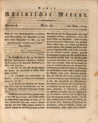 Neuer rheinischer Merkur (Rheinischer Merkur) Mittwoch 13. Januar 1819