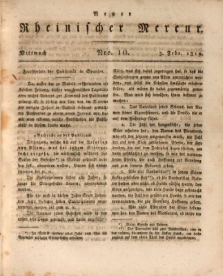 Neuer rheinischer Merkur (Rheinischer Merkur) Mittwoch 3. Februar 1819