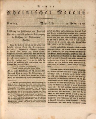 Neuer rheinischer Merkur (Rheinischer Merkur) Montag 8. Februar 1819