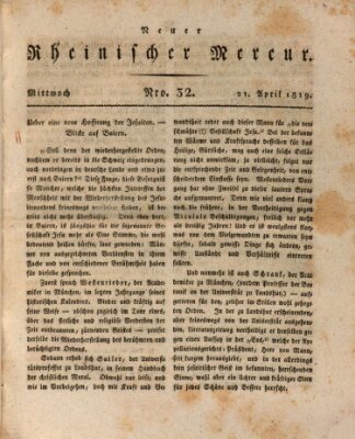 Neuer rheinischer Merkur (Rheinischer Merkur) Mittwoch 21. April 1819