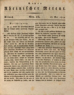 Neuer rheinischer Merkur (Rheinischer Merkur) Mittwoch 26. Mai 1819