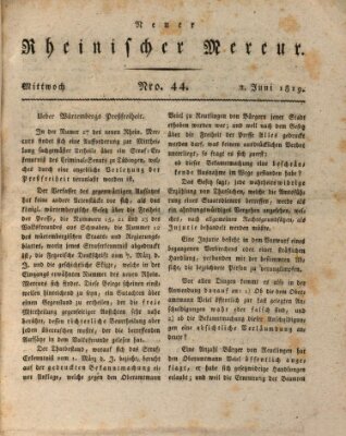 Neuer rheinischer Merkur (Rheinischer Merkur) Mittwoch 2. Juni 1819