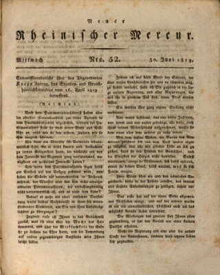 Neuer rheinischer Merkur (Rheinischer Merkur) Mittwoch 30. Juni 1819