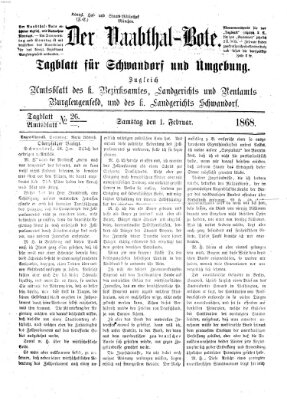 Der Naabthal-Bote Samstag 1. Februar 1868