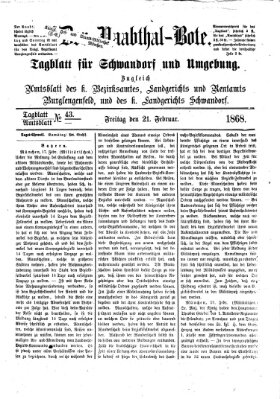 Der Naabthal-Bote Freitag 21. Februar 1868