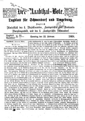 Der Naabthal-Bote Samstag 22. Februar 1868