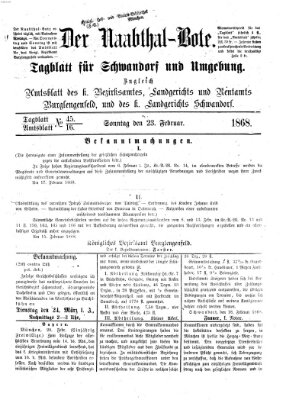 Der Naabthal-Bote Sonntag 23. Februar 1868