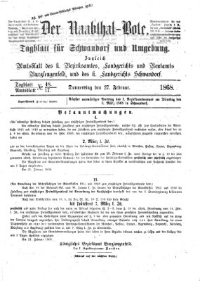 Der Naabthal-Bote Donnerstag 27. Februar 1868