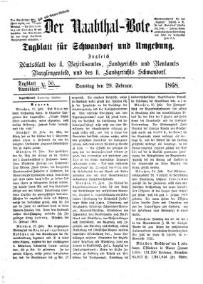 Der Naabthal-Bote Samstag 29. Februar 1868