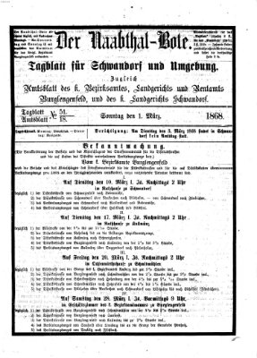 Der Naabthal-Bote Sonntag 1. März 1868