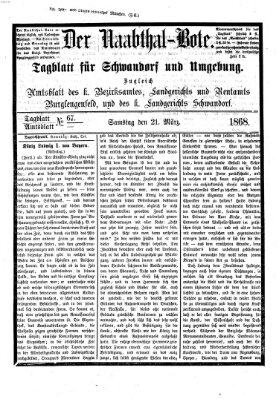 Der Naabthal-Bote Samstag 21. März 1868