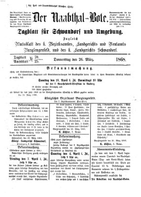 Der Naabthal-Bote Donnerstag 26. März 1868