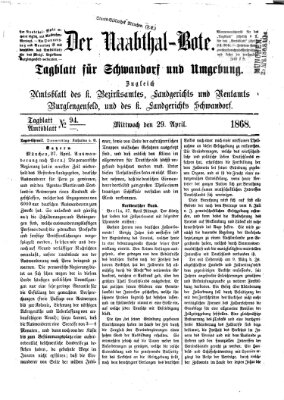 Der Naabthal-Bote Mittwoch 29. April 1868