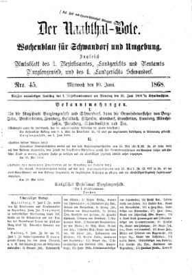 Der Naabthal-Bote Mittwoch 10. Juni 1868