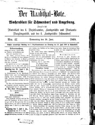 Der Naabthal-Bote Donnerstag 18. Juni 1868