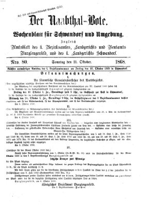 Der Naabthal-Bote Sonntag 11. Oktober 1868