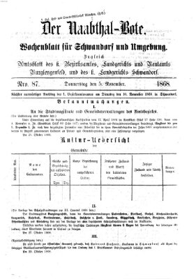 Der Naabthal-Bote Donnerstag 5. November 1868