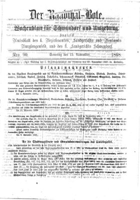 Der Naabthal-Bote Sonntag 15. November 1868