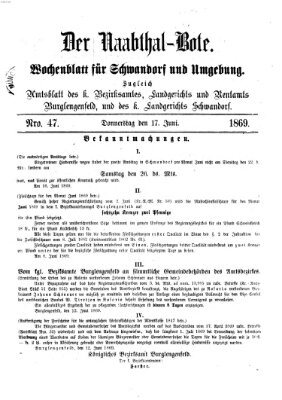 Der Naabthal-Bote Donnerstag 17. Juni 1869