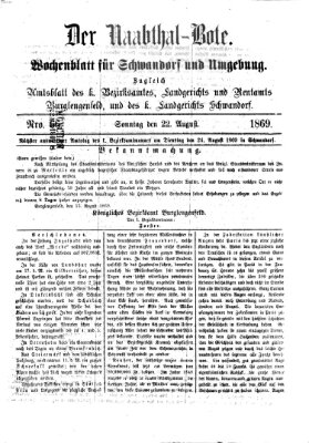 Der Naabthal-Bote Sonntag 22. August 1869