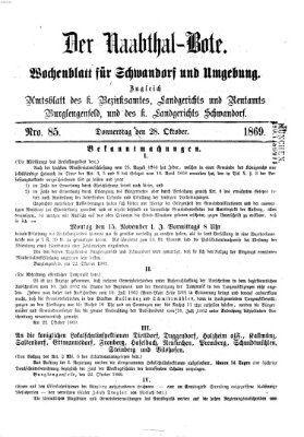 Der Naabthal-Bote Donnerstag 28. Oktober 1869