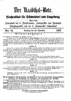 Der Naabthal-Bote Sunday 28. November 1869