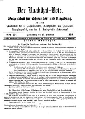 Der Naabthal-Bote Donnerstag 23. Dezember 1869