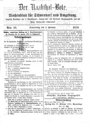 Der Naabthal-Bote Donnerstag 3. Februar 1870