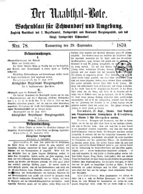 Der Naabthal-Bote Donnerstag 29. September 1870