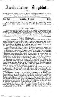 Zweibrücker Tagblatt Sonntag 4. Juli 1869