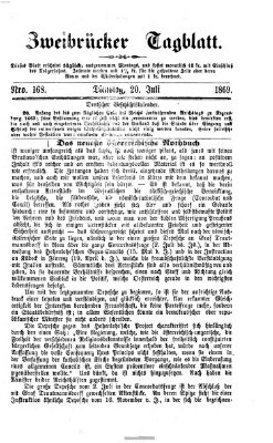 Zweibrücker Tagblatt Dienstag 20. Juli 1869