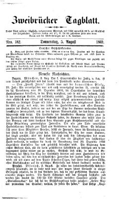 Zweibrücker Tagblatt Donnerstag 5. August 1869