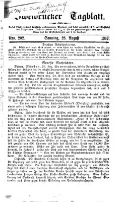 Zweibrücker Tagblatt Samstag 28. August 1869