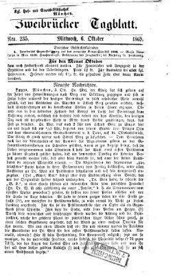 Zweibrücker Tagblatt Mittwoch 6. Oktober 1869